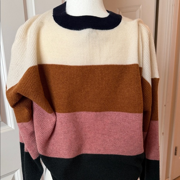Madewell Cashmere Striped Crewneck Sweater - Picture 4 of 5